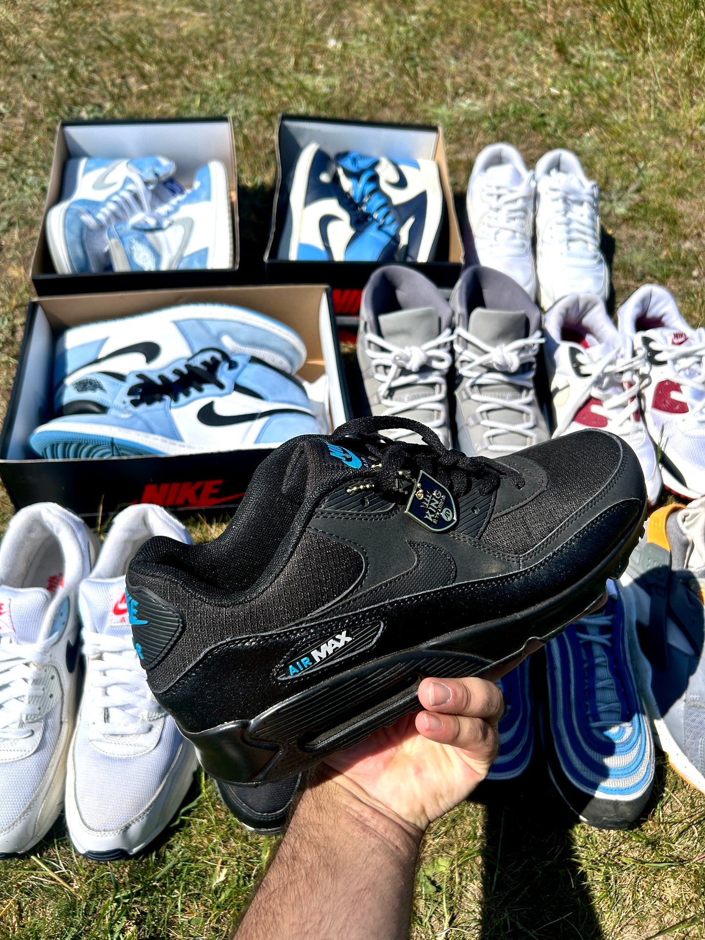 Nike Air Max 90S - Black & Blue - UK size 9